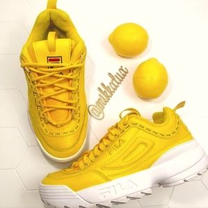 Fila yellow Distruptor II chunky shoe